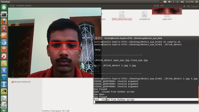 OpenCV Blink Detection смотреть онлайн