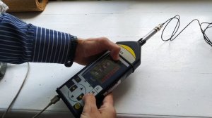 Измерение вибрации прибором Экофизика 110А с однокомпонентным датчиком