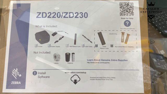 Zebra Zd 230 Barcode Label Printer unboxing | Cavalier Enterprises смотреть онлайн