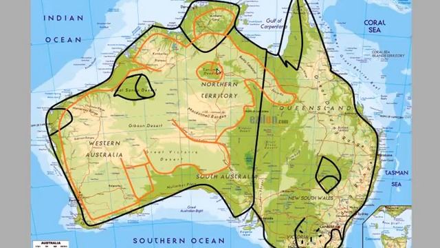 Удивительная Австралия и секреты карты. Amazing Australia And Secrets In Its Map