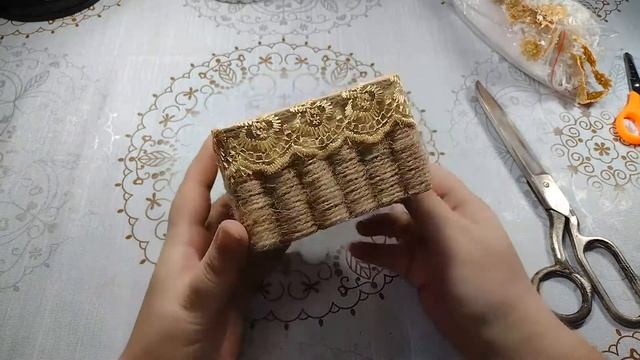 Посмотрите как можно применить втулки от ниток при помощи джутового шпагат. Шкатулки своими руками! смотреть онлайн