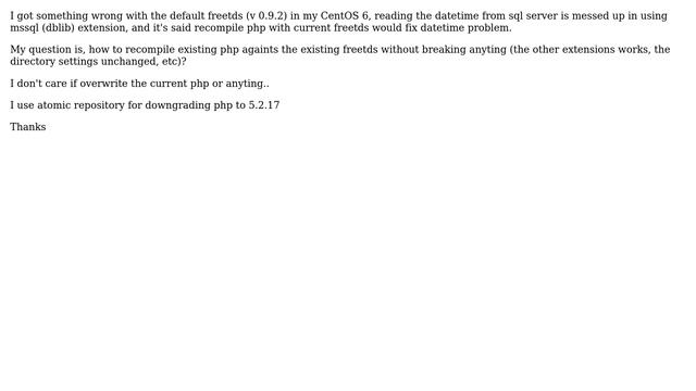 DevOps & SysAdmins: CentOS 6 recompile PHP and Freetds смотреть онлайн