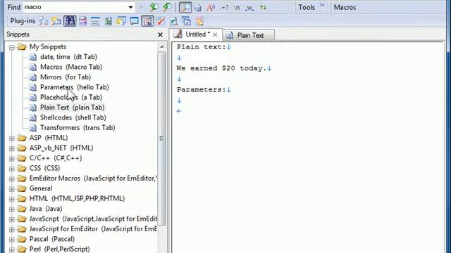 EmEditor Text Editor How to: Create a Snippet (alpha) смотреть онлайн