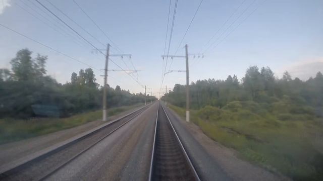 Мга - Назия. ЭТ2М - 120, вид из кабины смотреть онлайн