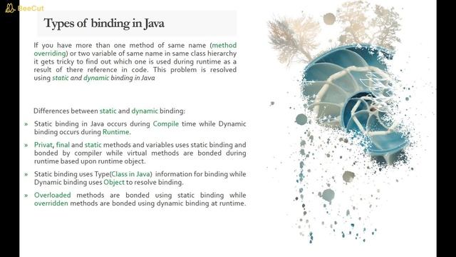 What types of binding are used in Java? смотреть онлайн