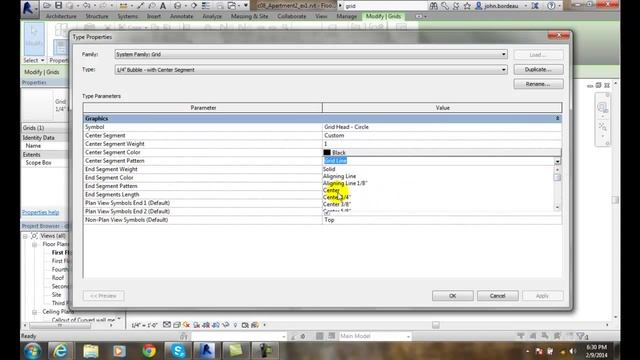 Revit 06-19 Creating a Grid Line with Center Segment смотреть онлайн