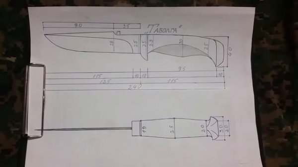 Чертежи, эскизы, фотографии ножей.