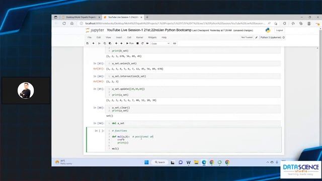 Data Science Live Training Session-2 Python Bootcamp смотреть онлайн