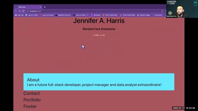 W16D2 C4: React Portfolio смотреть онлайн