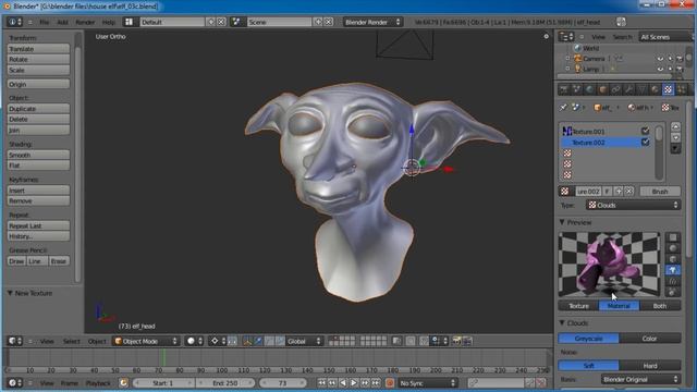 CGC Classic: Creating a House Elf from Harry Potter Pt 4 - Texturing (Blender 2.6) смотреть онлайн