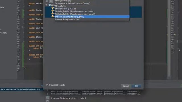 Generating toString using Guava toStringHelper in IntelliJ IDEA смотреть онлайн
