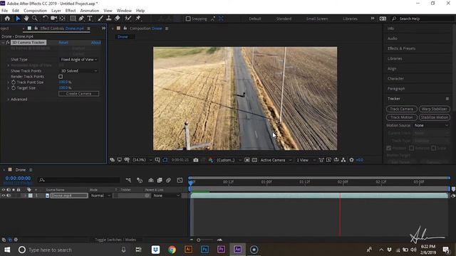 3D Track Camera: How To Attach Text To The Ground and Wall in After Effects смотреть онлайн