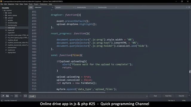 Online drive app with Javascript & PHP #25 | Google cloud clone | Quick programming tutorial смотреть онлайн