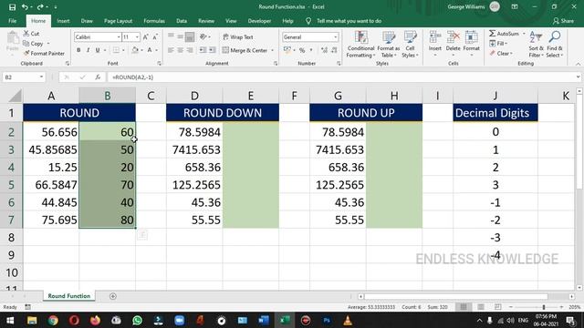 Round Function in Excel in Tamil смотреть онлайн