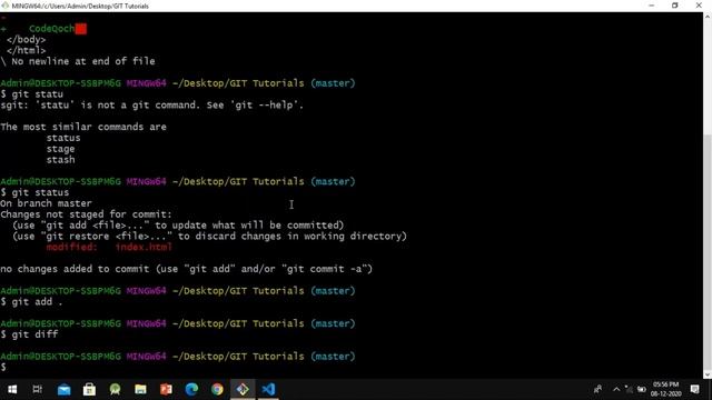 #10 diff command in Git смотреть онлайн