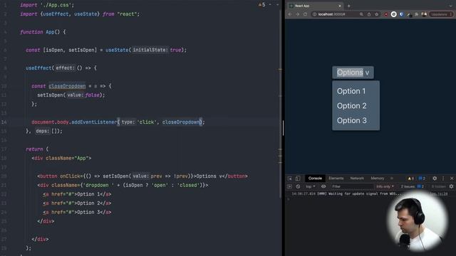 React click outside to close смотреть онлайн