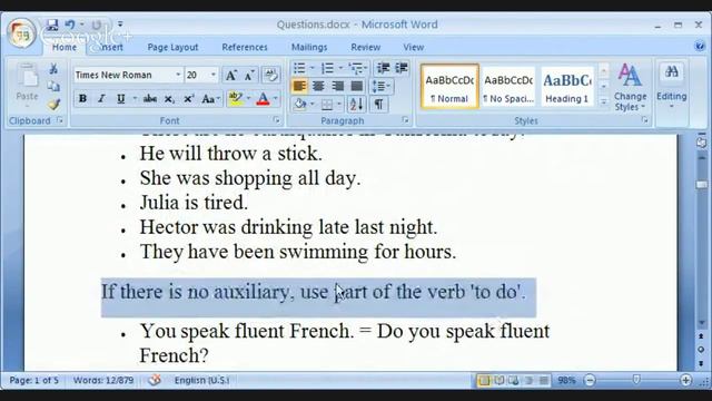 Grammar: Question Forms - Class 1 смотреть онлайн