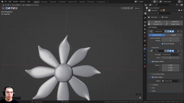 How to Array Objects Around in a Circle in Blender (Tutorial) смотреть онлайн
