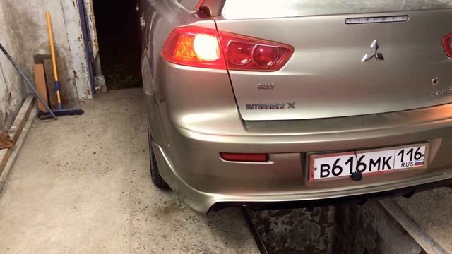 Замена штатных катафот заднего бампера MITSUBISHI LANCER X на LED фонари смотреть онлайн