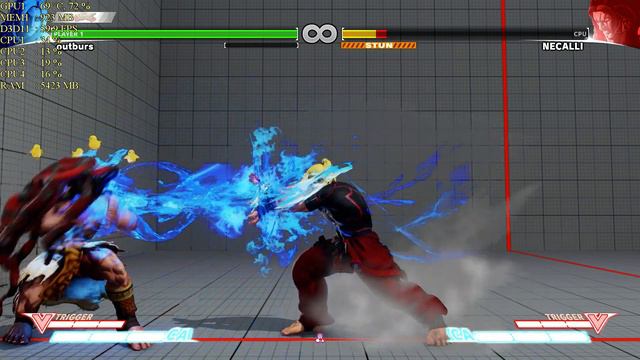 Alienware 15 2015 Gameplay GTX 970M - Street Fighter V PC Ken Combos смотреть онлайн