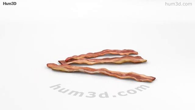 Fried Bacon 3D model by Hum3D.com смотреть онлайн