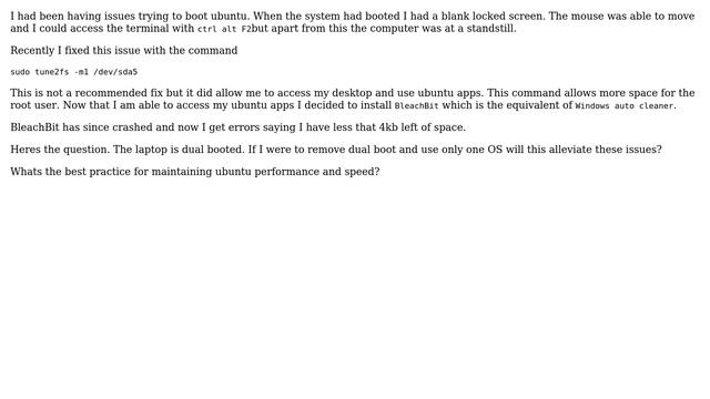 Ubuntu 14.04 says I have no space left смотреть онлайн