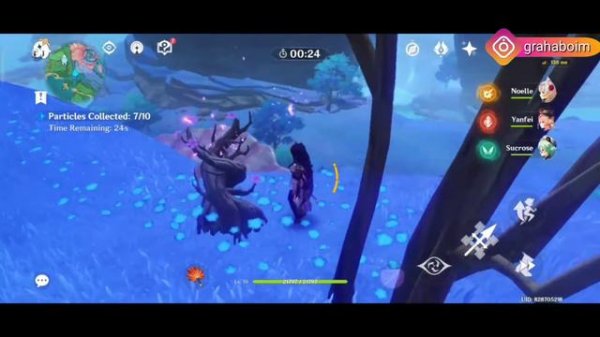 Genshin Impact - Collect 10 Electro particle within 60 Second free chest, in Watatsumi Island