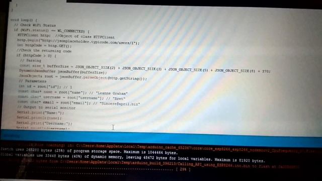 Calling API using ESP8266 смотреть онлайн