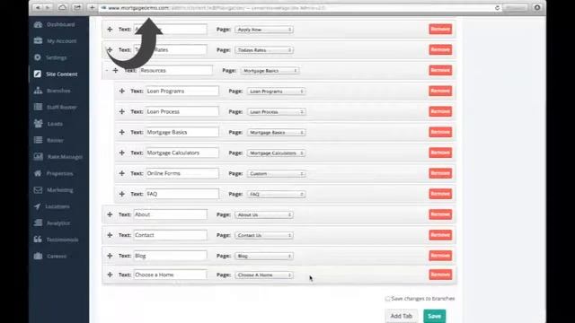LenderHomePage Admin: Edit Site Navigation смотреть онлайн
