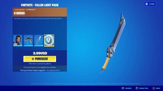 Fortnite | NEW FALLEN LIGHT PACK ($3.99 USD) Includes 600 V-Bucks! (Quick Look) смотреть онлайн