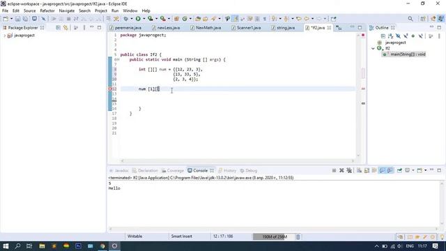 14. Многомерные массивы. (1 часть). Уроки по Java смотреть онлайн