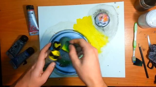 Как рисовать губками и акрилом космос и планеты | How to paint acrylic galaxy with sponge смотреть онлайн
