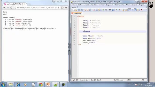 Curso de PHP - Aula 039 - PHP do Zero para Iniciantes - Tipo de Dados Array no PHP смотреть онлайн