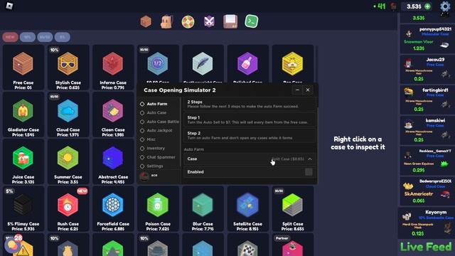 Case Opening Simulator 2 Script (Roblox) | AUTOFARM | AUTO OPEN CASES | AUTO SELL | AUTO CASEBATTLE
