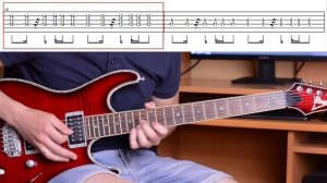 Как играть кис-кис - Молчи на электрогитаре + Табы. Разбор партии гитары (видео урок cover) с Табам