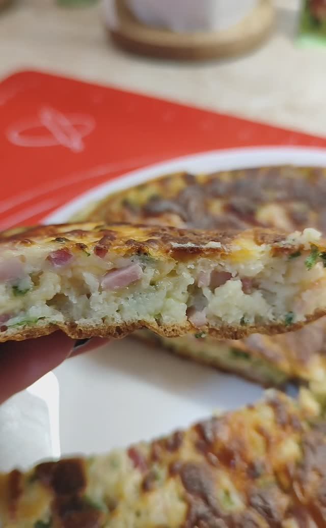 Пирог с луком, ветчиной и сыром ? Без выпечки ?