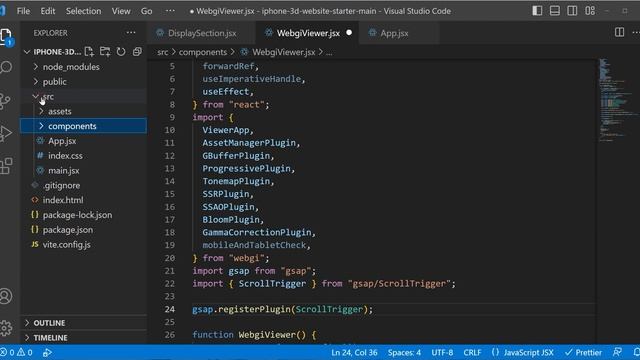Build React 3D Animation Website | ThreeJS (WebGi), GSAP смотреть онлайн