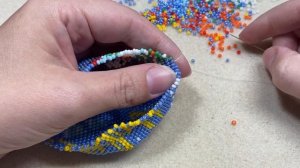 Новогодний шар из бисера | Часть 7 || Совместное плетение