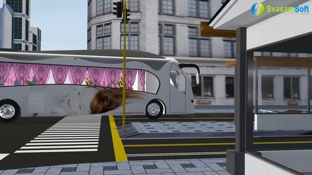 Bus Animation 3D Model done by Svasam Soft смотреть онлайн
