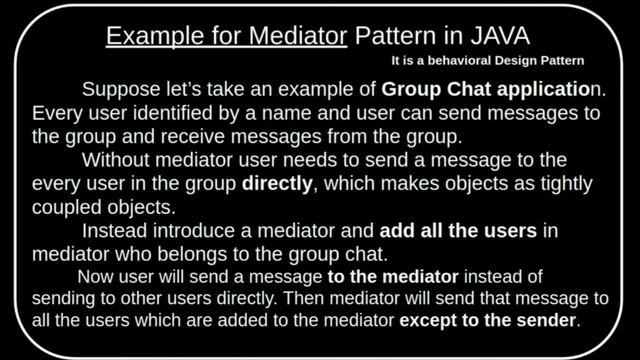 Mediator design pattern in JAVA | BEHAVIORAL DESIGN PATTERN | Interview questions смотреть онлайн