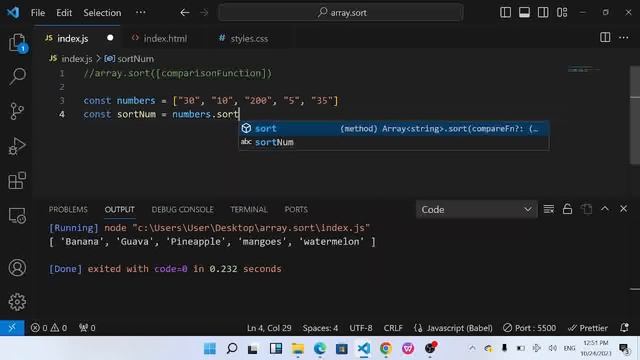 JavaScript Sorting Made Simple: How to Use array.sort() for Beginners смотреть онлайн