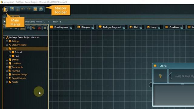 articy:draft 3 - First Steps Tutorial - Lesson 3 (UI and workspace) смотреть онлайн