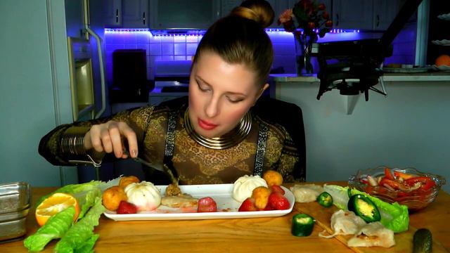 МУКБАНГ | Пирожки с уткой, сырные шарики |  Обжор. не АСМР | MUKBANG. Tastyfood #mukbang  #мукбанг