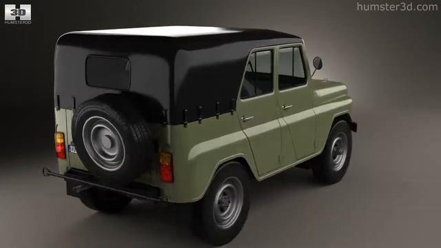 UAZ 469 B 1972 by 3D model store Humster3D.com смотреть онлайн