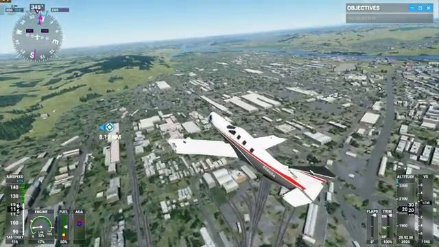Microsoft Flight Simulator: Novokuznetsk downtown exploring смотреть онлайн