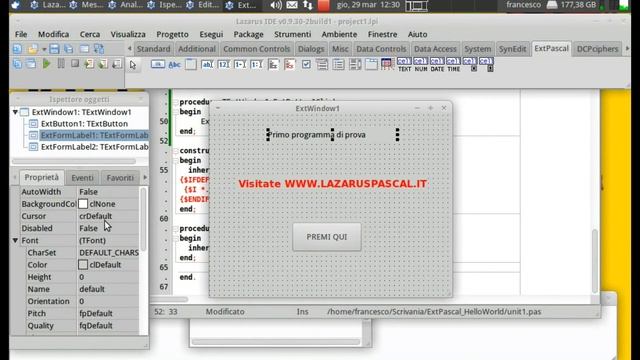 Lazarus + ExtPascal + Hello World смотреть онлайн