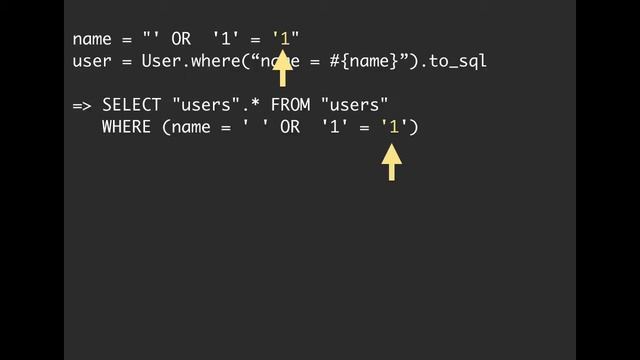 Active Record: Preventing SQL Injection Attacks смотреть онлайн