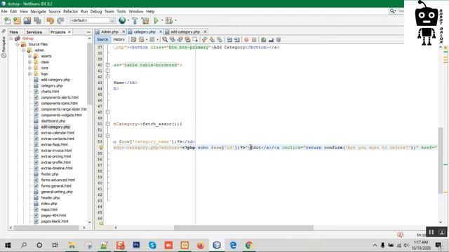 How to view/edit/delete category in mysql database from phpmyadmin using php | PART 11 | Robot Balo смотреть онлайн