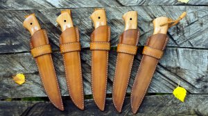 Охотничий нож. Насечка на рукояти, съемный подвес.