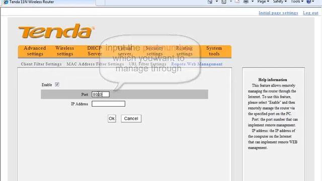Tenda настройка удаленного управления (Remote Web Management) смотреть онлайн